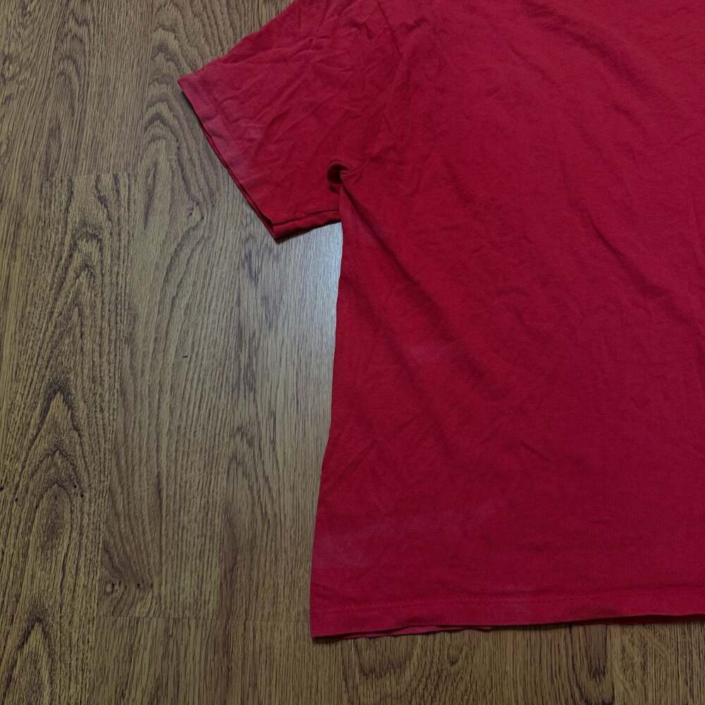 Vintage 1990s Champion Script Logo Red Single Stitch T-Shirt - Picture 6 of 9